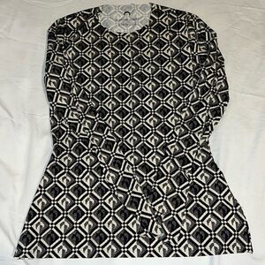 Crescent Moon top from marine serre featuring a round neck, long sleeves,